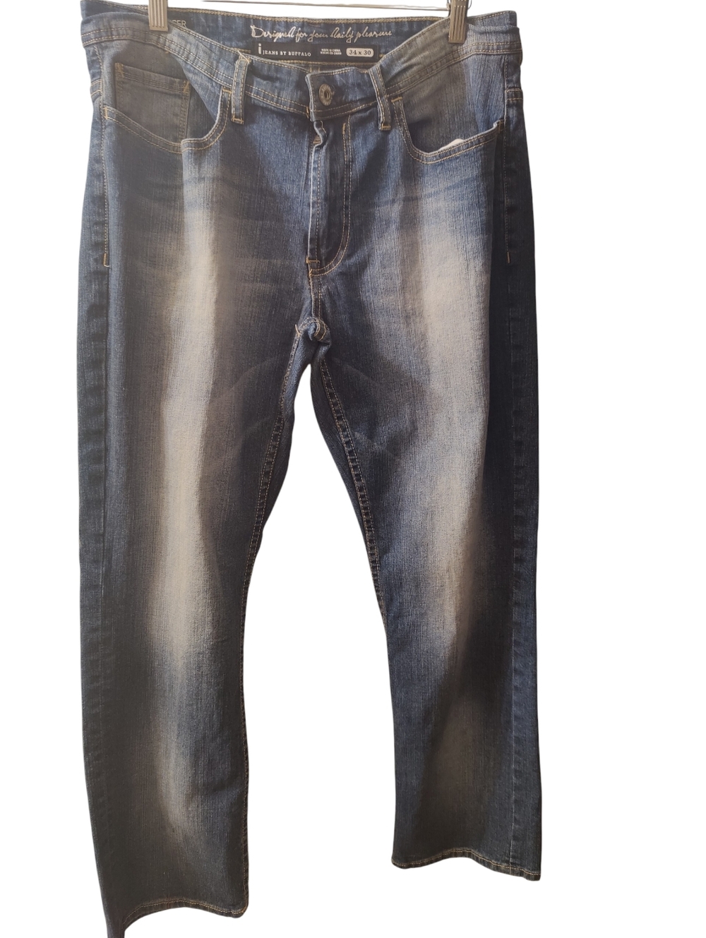 I Jeans By Buffalo Men's Blue Washed Classic Spencer Slim Fit 34 X 30